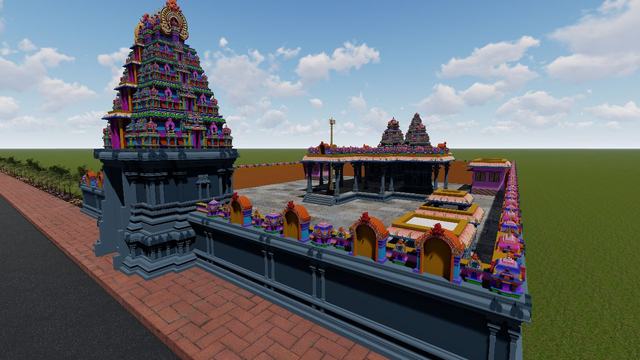 3D design of Kailasapuram, side view